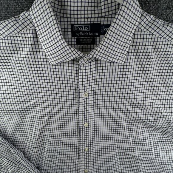 Polo Ralph Lauren Button Up Shirt Cotton Men Westerton Classic 2XL Purple Check - Picture 1 of 16